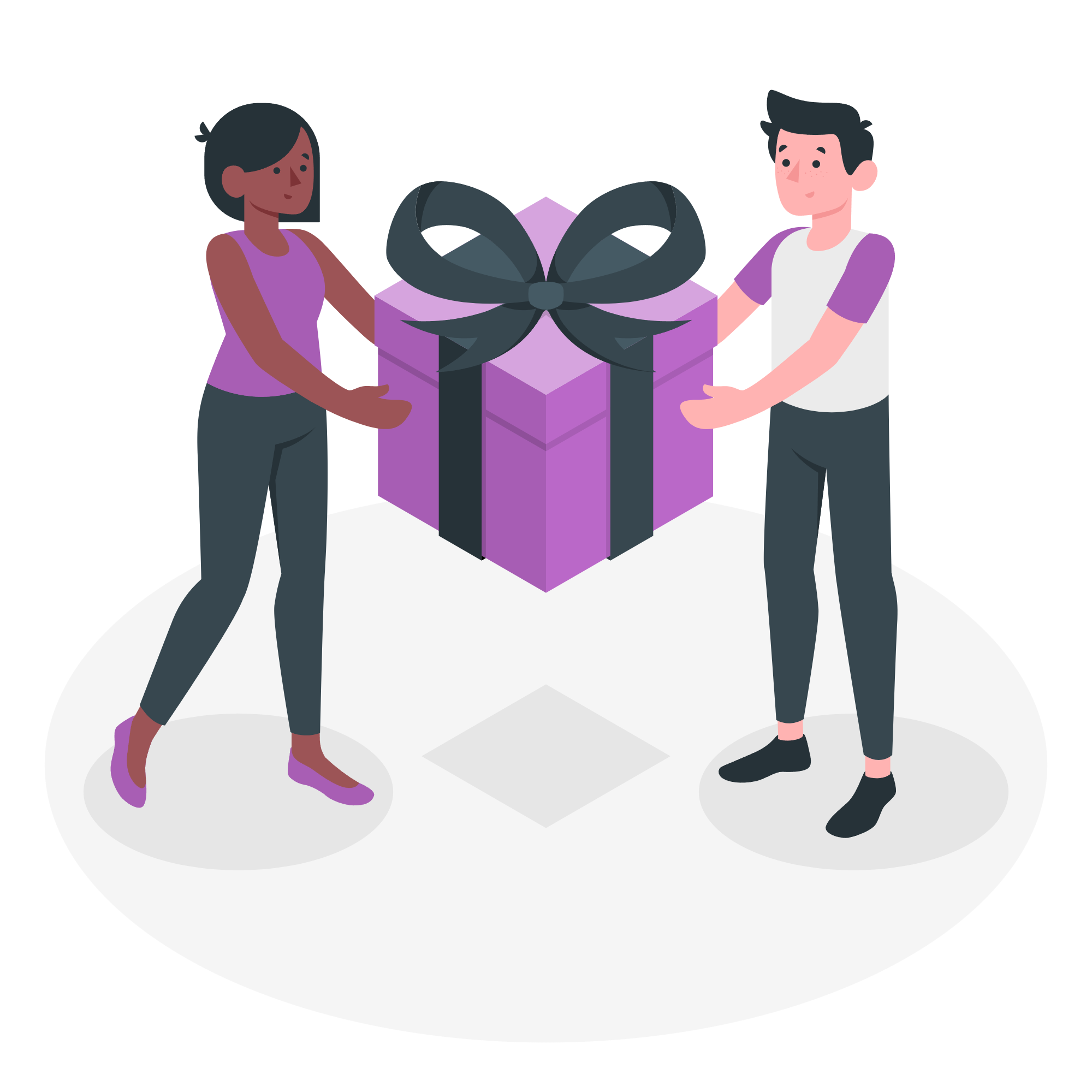 Pasukan bekerjasama dalam projek hadiah DIY